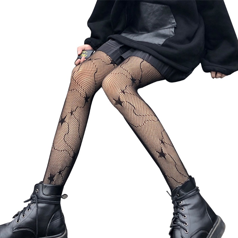 Quần vớ lưới lưng cao hoạ tiết da báo dành cho nữ