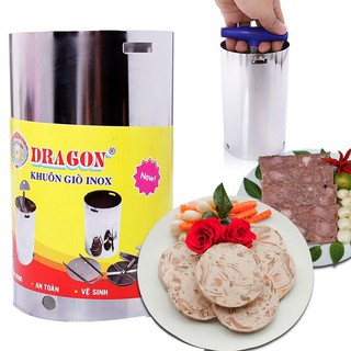 Bộ 2 khuôn làm giò chả Inox Dragon (loại 1 Kg)