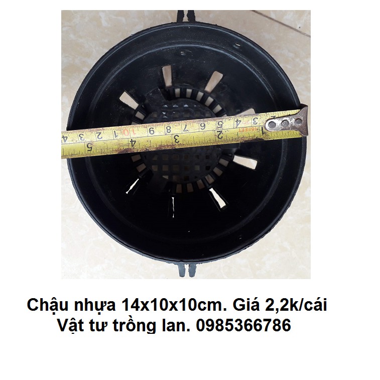 10 Chậu nhựa đen phi 14 trồng lan