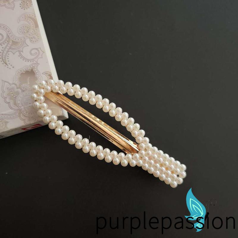 Kẹp Tóc Đính Ngọc Trai Nhân Tạo Phong Cách Công Chúa Ngọt Ngào Lãng Mạn Cho Bé Gái