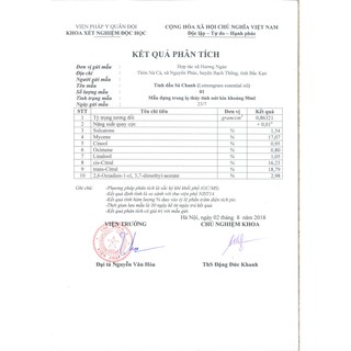 Tinh dầu sả chanh treo xe 7ml