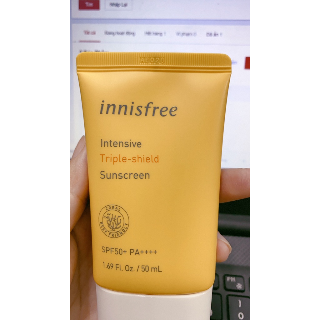 Kem chống nắng 3 tác dụng innisfree Intensive Triple-shield Sunscreen SPF50+ PA++++ 50 mL