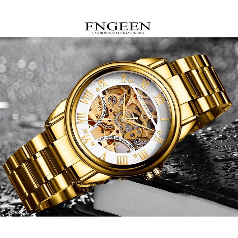 Đồng Hồ Cơ Tự Động FNGEEN 0009 Phong Cách Cá Tính Cho Nam