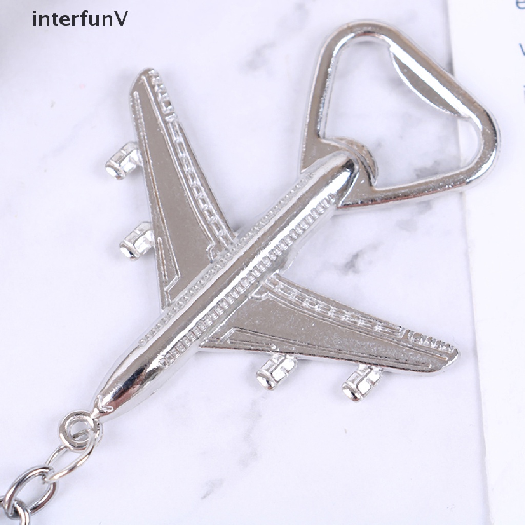 [InterfunV] Móc Khóa Mở Nắp Chai Bia Hình Máy Bay Sáng Tạo