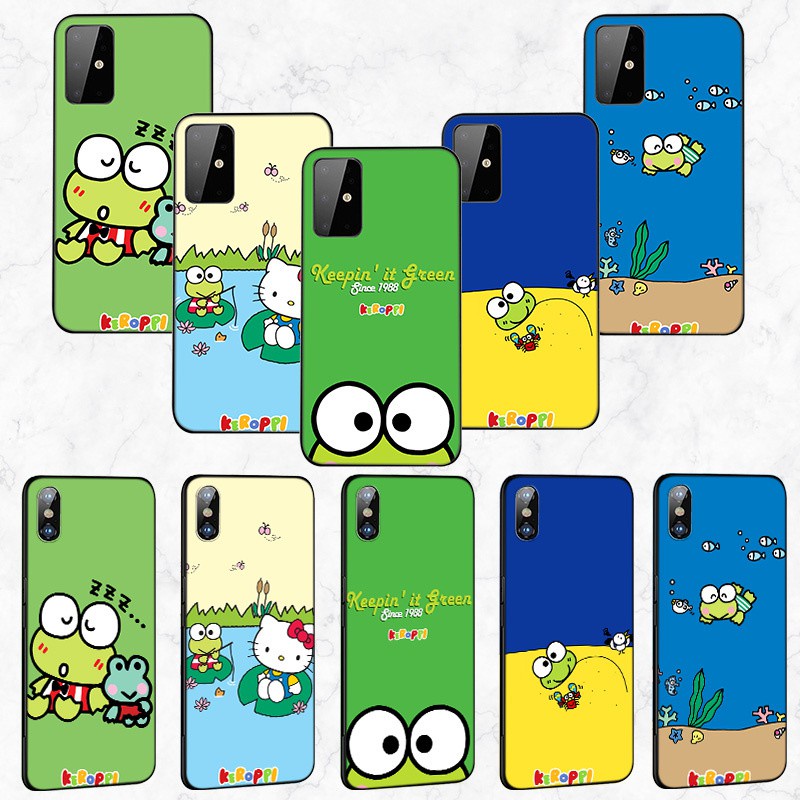 Samsung Galaxy S10 S9 S8 Plus S6 S7 Edge S10+ S9+ S8+ Soft Silicone Cover Phone Case Casing GR38 Cute keroppis Frog