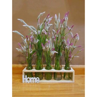 Set 5 lọ cắm hoa trang trí tặng kèm 1 kệ gỗ - Khuyến Mại