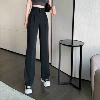Quần ống xuông 2 cúc chất tuyết mưa dầy dặn hàng đẹp may kĩ chuẩn form tôn dáng Hàn Quốc