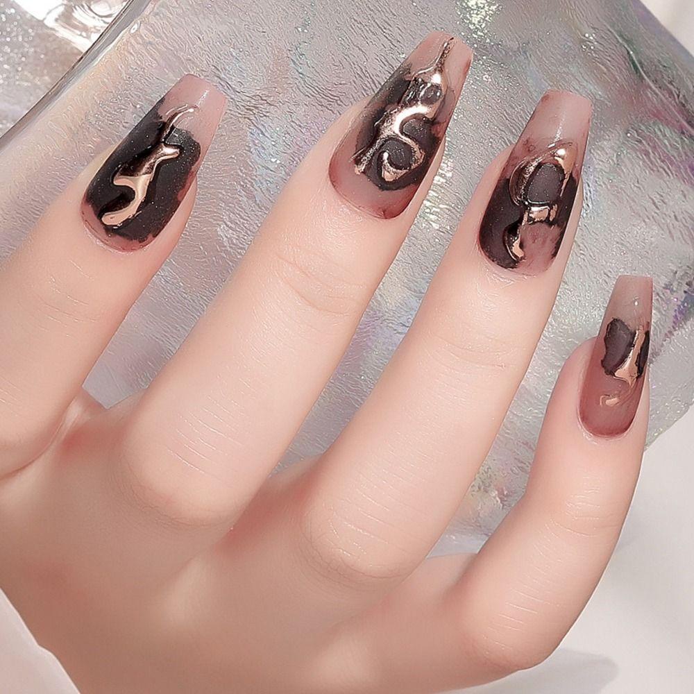 EUCA Bộ 24 Móng Tay Giả Che Phủ Toàn Diện Phong Cách Pháp