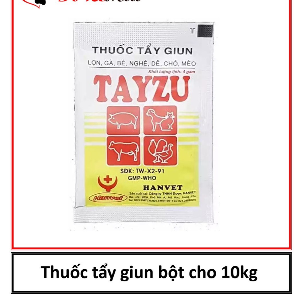 Giun sán cho chó mèo (viên và bột) tayzu Lacpetshop