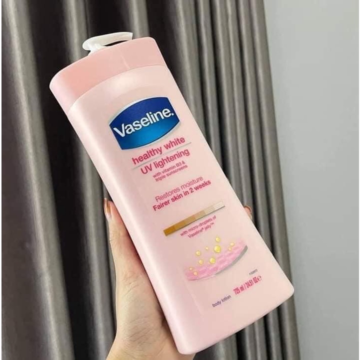 [Hàng Chính Hãng]Sữa Dưỡng Thể Vaseline Healthy White UV Lightening 725ml dưỡng da sáng khỏe mịn màng | BigBuy360 - bigbuy360.vn
