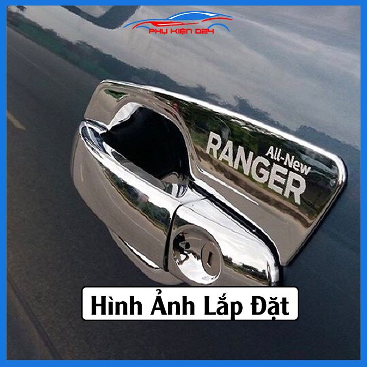 Ốp tay hõm Ranger 2016-2017-2018-2019-2020-2021 vân carbon/mạ crom/nhựa đen chống trầy bảo vệ cửa xe ô tô