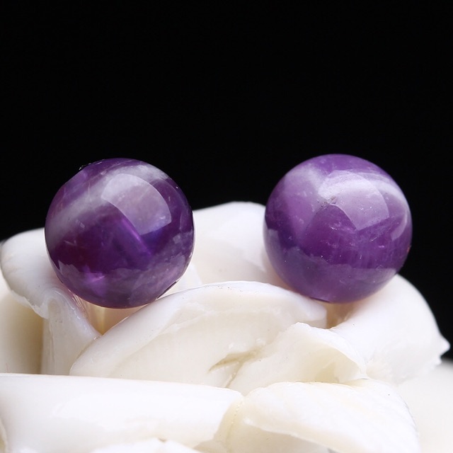 Hạt tròn Amethyst làm vòng handmade - MH563