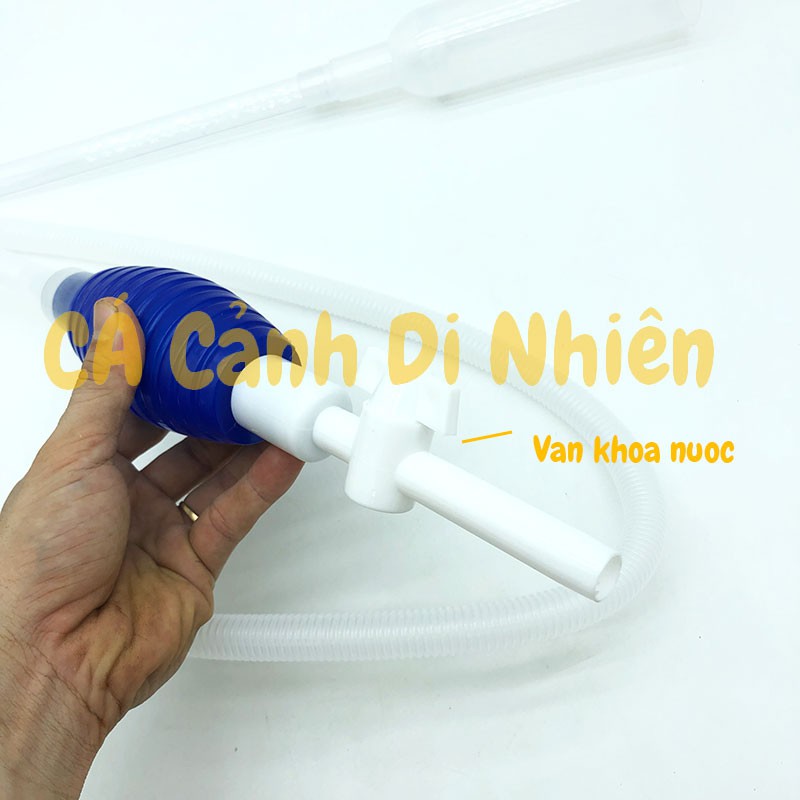 Ống bơm tay có VAN KHÓA để hút đáy thay nước hồ cá dài 2 Mét