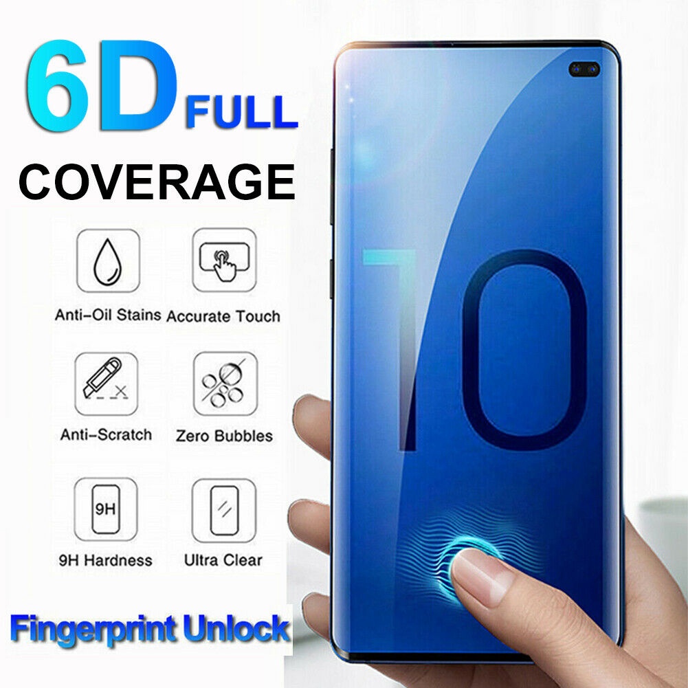 Mới Kính Cường Lực Cong 6D Bảo Vệ Toàn Màn Hình Cho Samsung S10 S10 S10e
