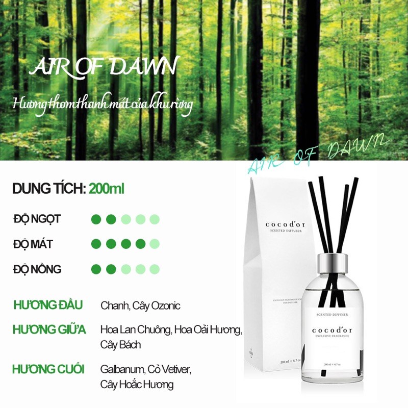 [ Cocodor ]Tinh dầu khuếch tán nội địa Hàn 200ml