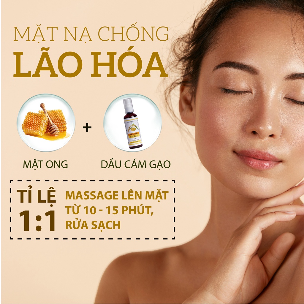 Dầu Cám Gạo Nguyên Chất Thiên Nhiên Dưỡng Da, Dưỡng Tóc, Dưỡng Môi MILAGANICS 150ml (Chai)