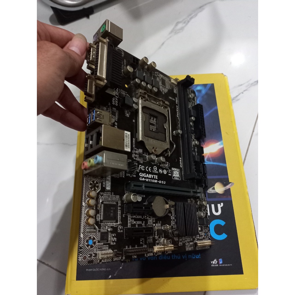 Main gigabyte H110 - DS2 socket 1151 hàng tháo net nguyên bản chuẩn hàng BH 3 Tháng(ko có chặn main)