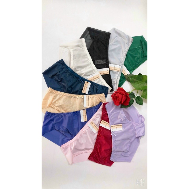 Combo 5 quần lót nữ lụa trơn tàng hình Mara 699