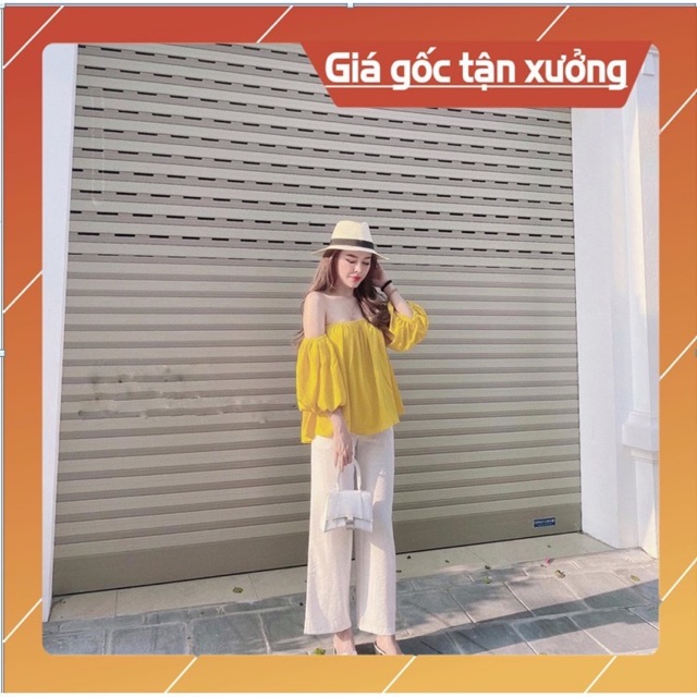 Áo trễ vai tay phồng