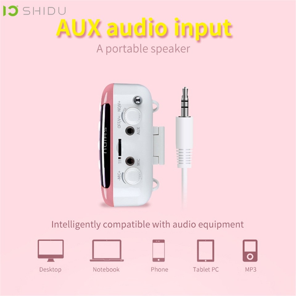 Máy trợ giảng SHIDU SD-S358 có tính năng FM hỗ trợ Không Dây