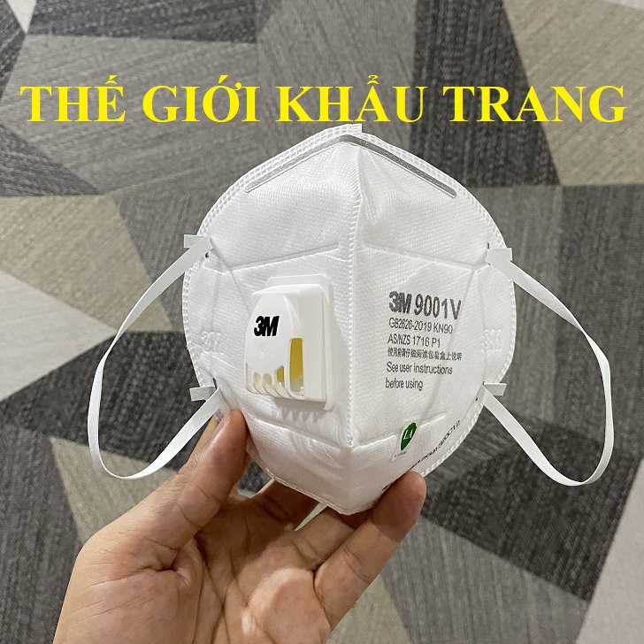 Khẩu trang 3M 9001v, chống bụi mịn PM2.5, hàng chính hãng