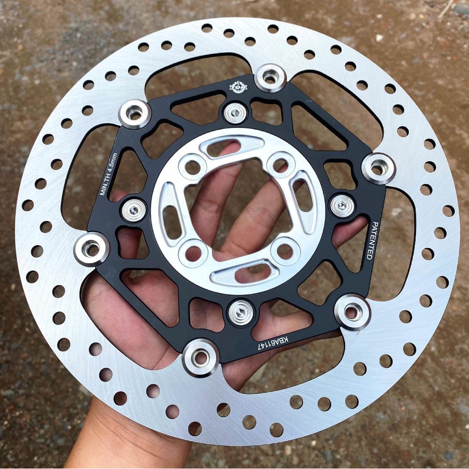 ĐĨA THẮNG PHANH DĨA TQ6 - 267 MM YAMAHA / HONDA ( 4 LỖ ) [ ORO + LÒNG NHÔM ]