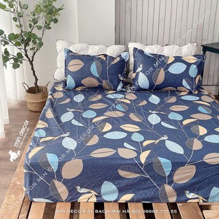 Ga Trải Giường - Lá Đề 💝 FREESHIP 💝 Drap Giường Cotton 3D Mềm Mịn, Không Bai Xù, Chống Nhăn - Ảnh Chụp Thực Tế 100%