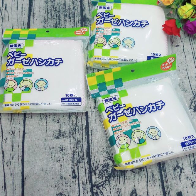 set 10 khăn sữa chuchu cao cấp cho bé
