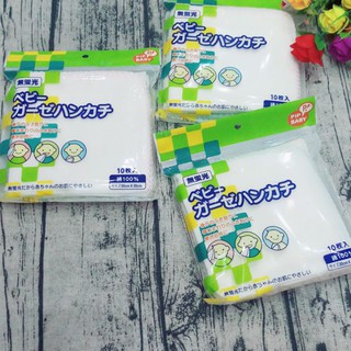 [Freeship đơn 50k] Set 10 khăn sữa Nhật Chu Chu cho bé 30x30cm