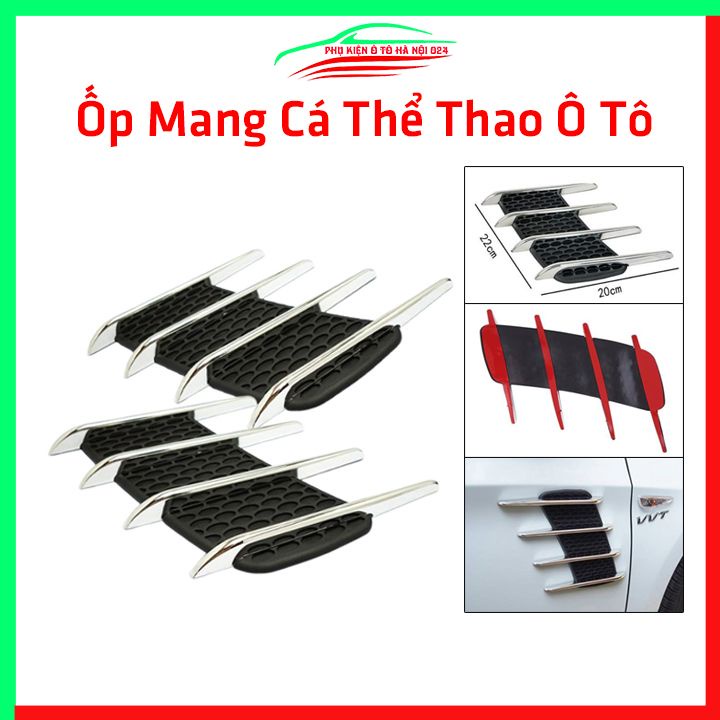 Ốp mang cá thể thao trang trí mô phỏng cửa hút gió trang trí bảo vệ thân xe