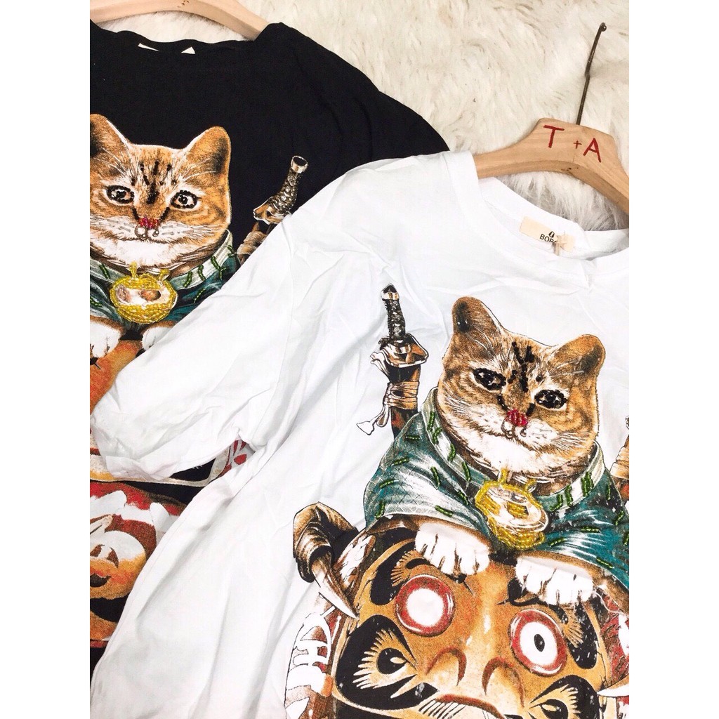 [ HÌNH THẬT, CÓ VIDEO] Áo phông nữ tay lỡ cổ tròn in hình hót hít gắn đá sang trọng | BigBuy360 - bigbuy360.vn