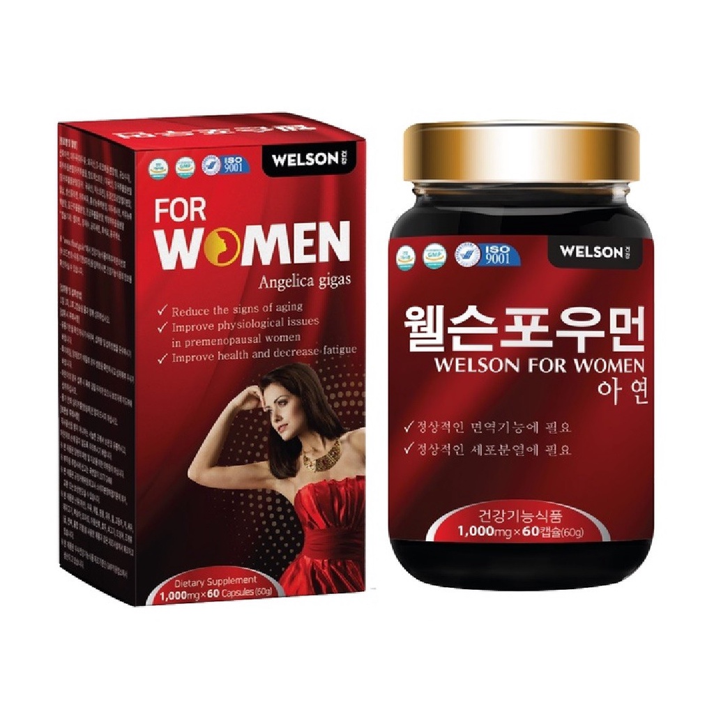 Welson For Women Cải Thiện Nội Tiết Tố Nữ, Tăng Sinh Lý Nữ, Làm Đẹp Hộp 60 Viên