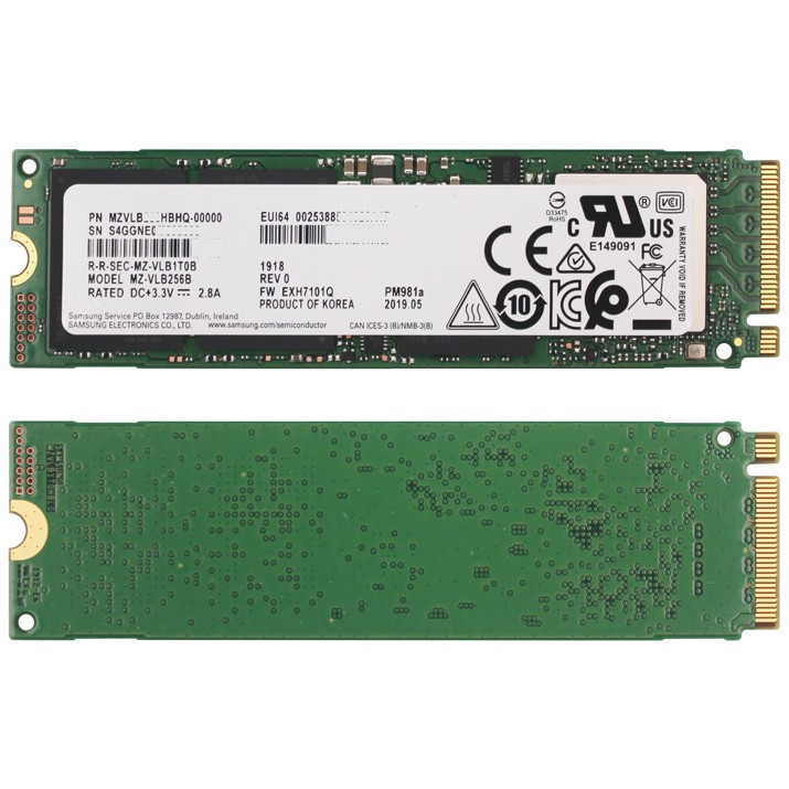 Ổ cứng SSD M2-PCIe 256GB Samsung PM981a NVMe 2280 (OEM Samsung 970 EVO Plus)