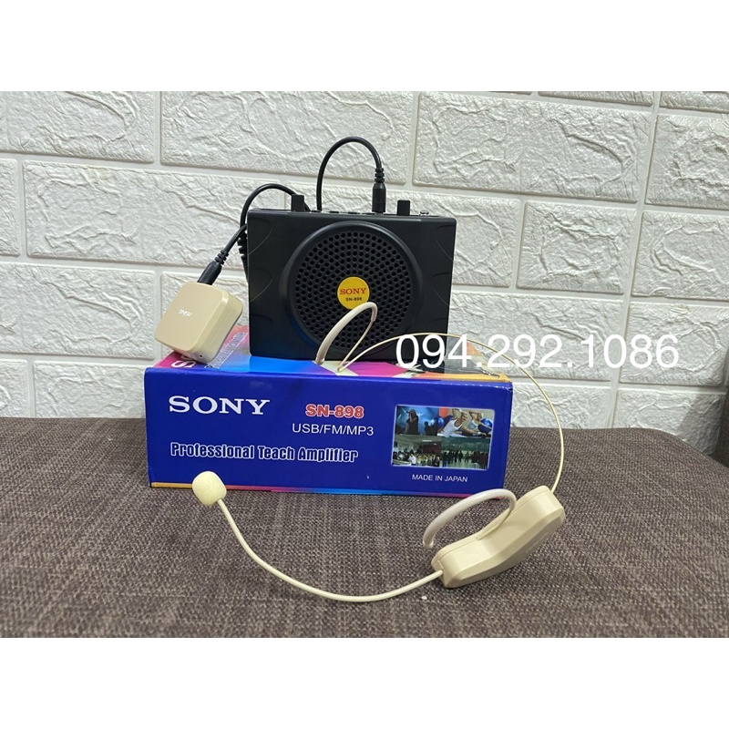 Máy trợ giảng không dây SONY SN-898 2.4G Micro không dây hạt gạo mic màu da người New