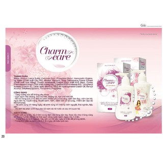 Dung dịch vệ sinh phụ nữ Charm care, làm hồng và se khít vùng kín, khử mùi hôi, dưỡng da, hạn chế khô rát