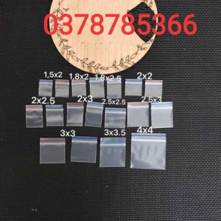 100 túi zíp bé kt 2x2,5cm đựg trang sức
