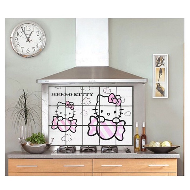 Decal bếp dễ lai chùi Hello Kitty