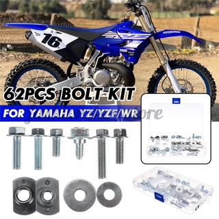 Bộ 62 Bu Lông Bằng Nhựa Cho Xe Yamaha Yz / Yzf / Wr 80 85 125 250 250f 400 450 450f