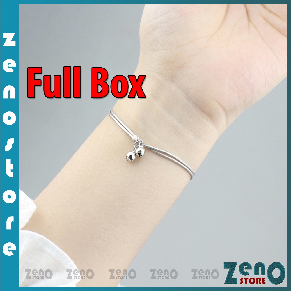Vòng tay chuông 2 lớp ZenO (full box) LT02, Lắc tay phong cách Hàn Quốc