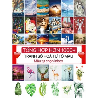 Tranh sơn dầu số hoá tự tô màu TỔNG HỢP hơn 1000+ mẫu tranh tự tô đẹp nhất Inbox chọn mẫu tranh