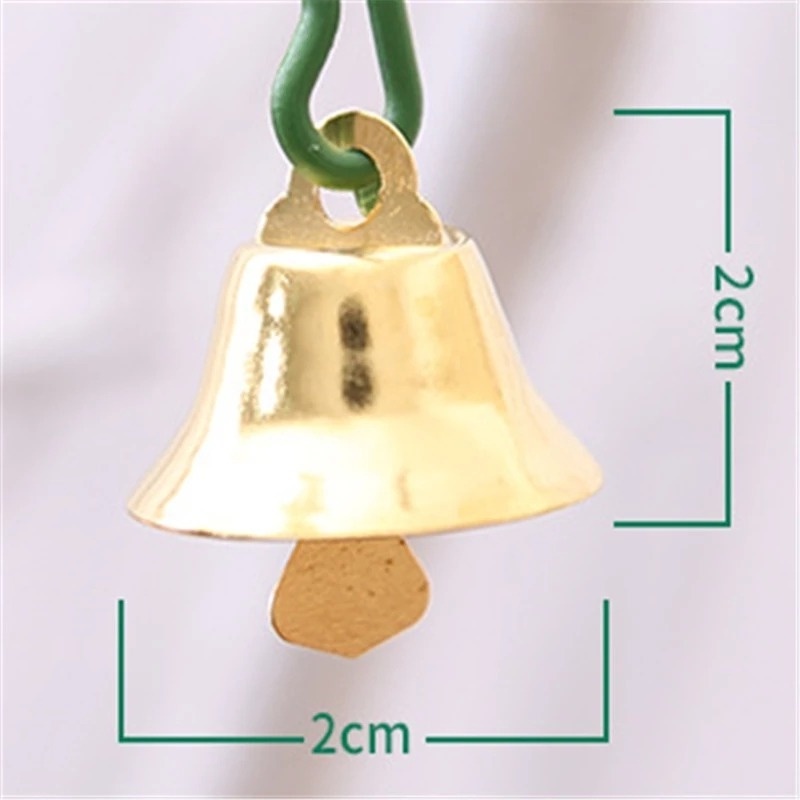 Set 10 chuông nhỏ 2cm dễ thương treo trang trí cây thông giáng sinh độc đáo