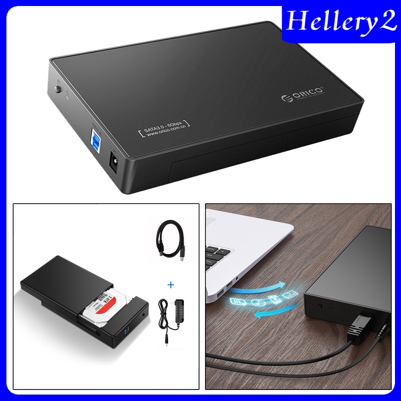 [HELLERY2] ABS External Hard Drive Enclosure 12V Adapter Support UASP for SATA III SSD