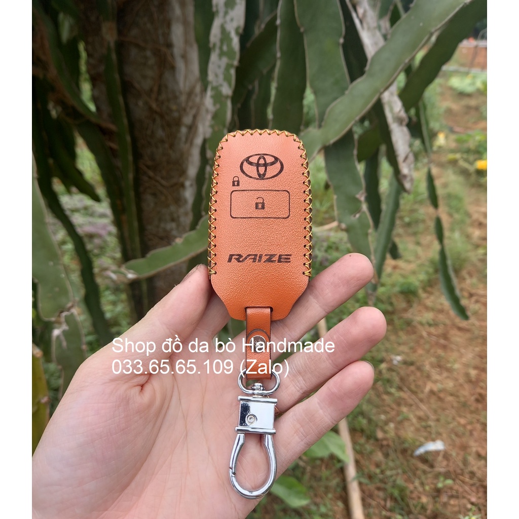 [Raize] Bao da chìa khóa Toyota Raize 2021, 2022 mới, nhiều mầu sắc kèm tặng móc khóa khắc tên miễn phí