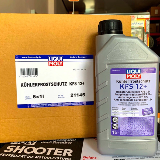 Nước Làm Mát Nguyên Chất Chưa Pha Liqui Moly Radiator Antifreeze KFS 12+ Mã 21145 Made in Germany(gi
