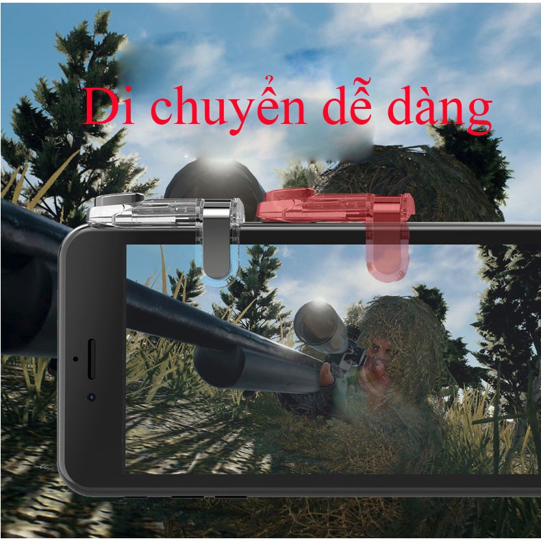 [SIÊU PHẨM] BỘ 2 NÚT BẤM CƠ 98k KIM LOẠI TRONG SUỐT HỖ TRỢ CHƠI GAME PUBG MOBILE, ROS MOBILE