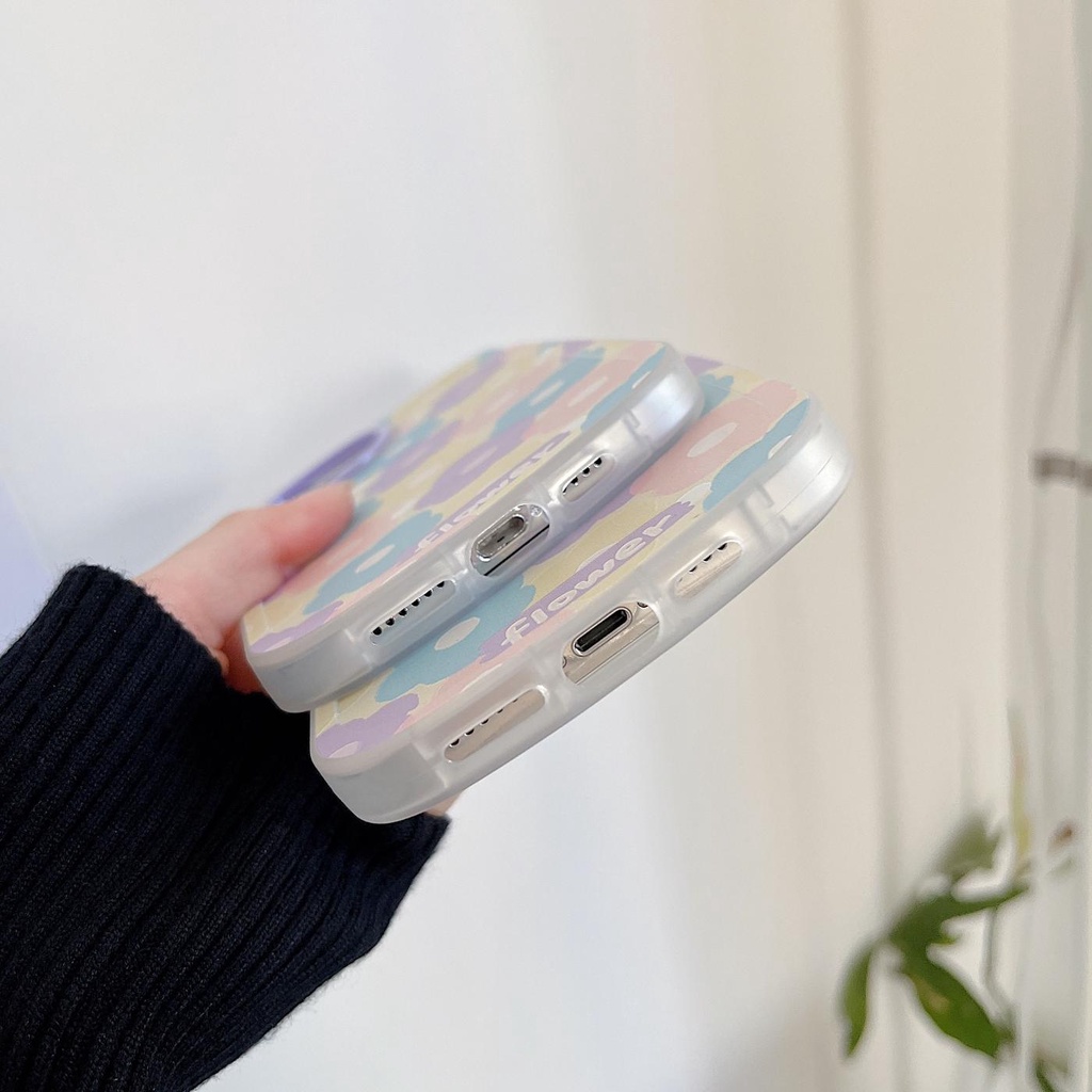 Ốp Điện Thoại Tpu Silicon Mềm Chống Sốc Chống Trượt In Họa Tiết Hoa Nhiều Màu Sắc Cho iPhone 11 12 13 pro max xr x xsmax