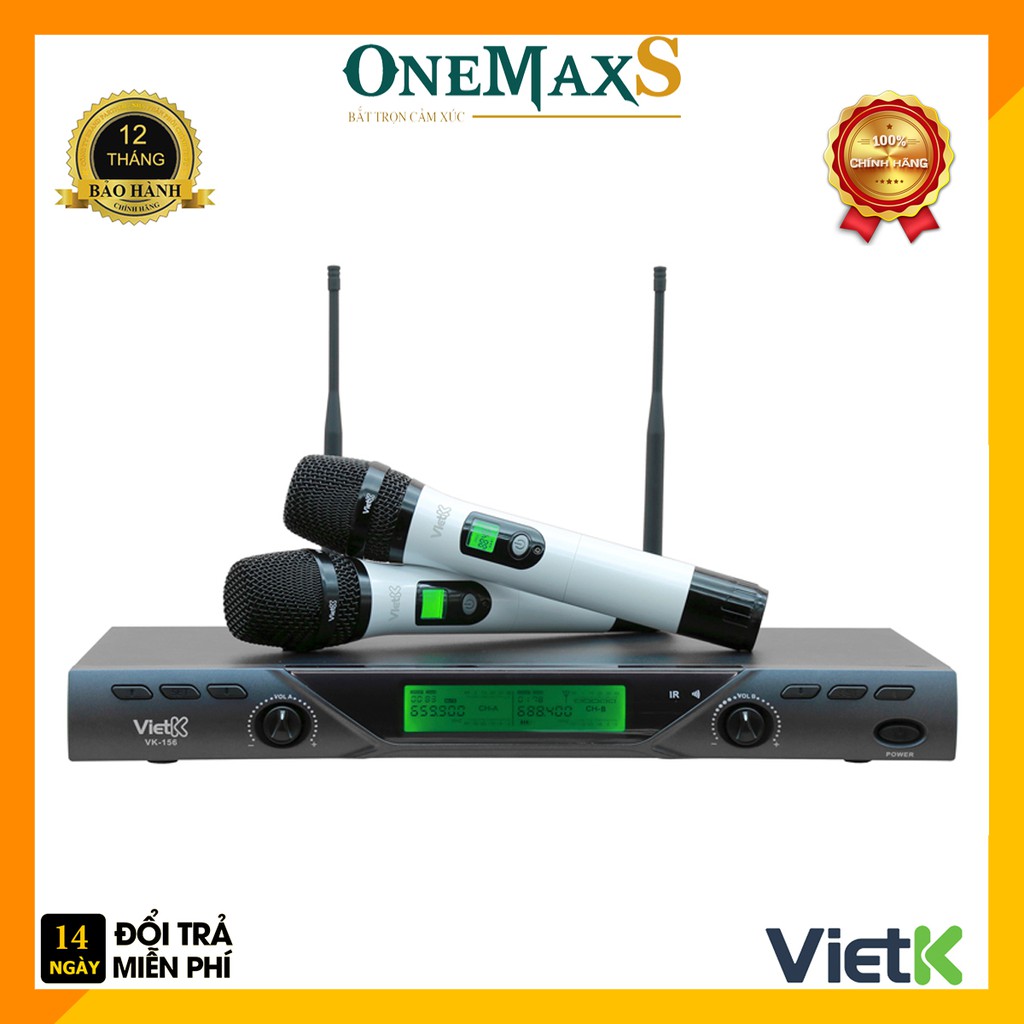 Micro VietK VK 156 [Hàng chính hãng Bảo hành 12 tháng] Mic không dây hát Karaoke hay nhất