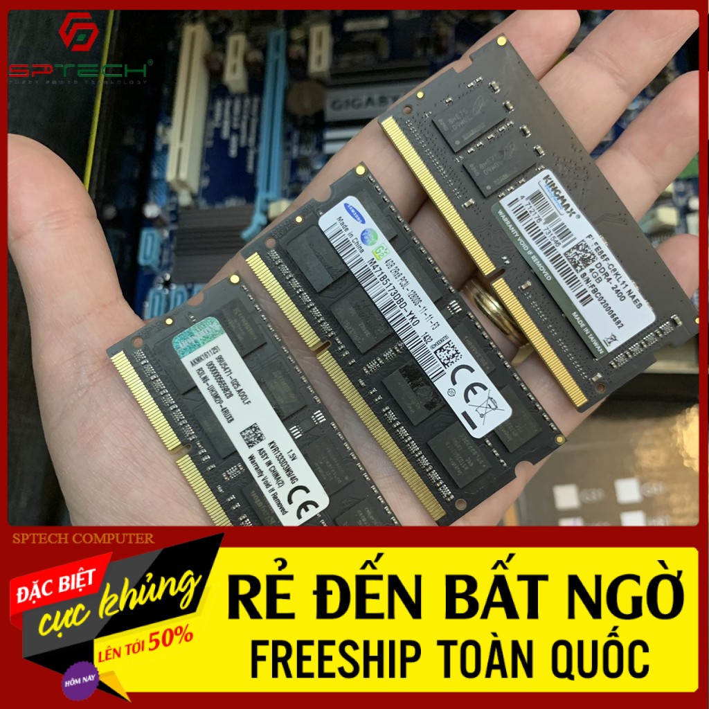 RAM LAPTOP 💎𝓕𝓡𝓔𝓔𝓢𝓗𝓘𝓟💎 BỘ NHỚ DDRAM LAPTOP 4G/2400 KINGMAX Cty New  ( BH 36 Tháng ) SPTECH COMPUTER