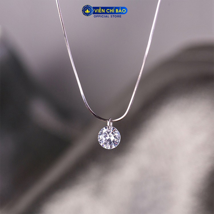 Dây chuyền bạc nữ đá Pha lê chất liệu bạc 925 thời trang phụ kiện trang sức nữ Viễn Chí Bảo D400356x