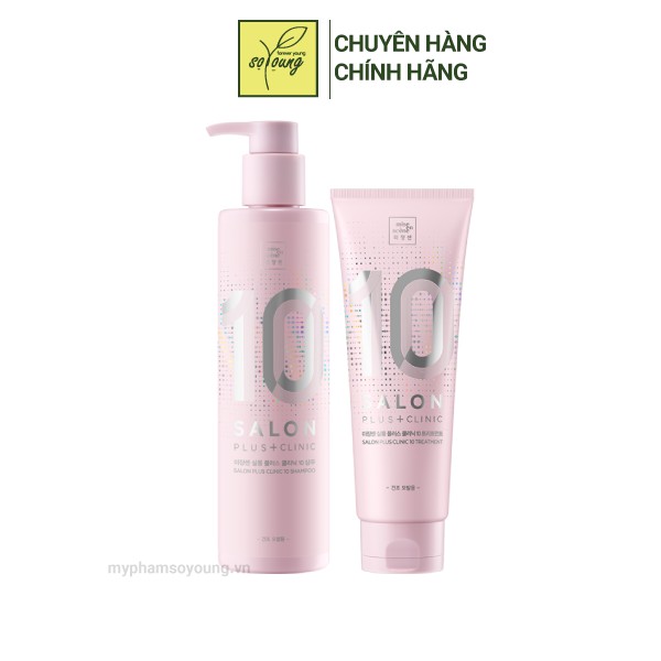 Dầu Gội Và Dầu Xả Cho Tóc Khô Mise En Scene Salon Plus Clinic 10 Shampoo For Dry Hair 500ml